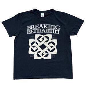 Breaking Benjamin Tour 2015 Band T Shirt Rock Metal Graphic Tee Size L Black